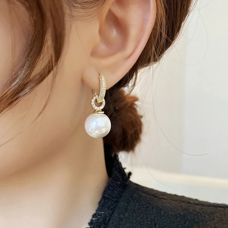 Boucles D'oreilles Perle Américaine