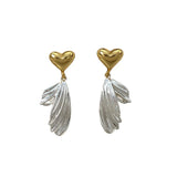 Boucles D'oreilles Coeur-Aile Femme